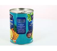 ST MAMET - Ananas en Tranches Sans Sucres Ajoutés, Saveur Authentique, Boîte 345 g net égoutté - Lot De 4