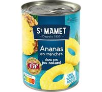 ST MAMET - Ananas Origine 10 Tranches Entières 345G Net Égoutté - Lot De 4