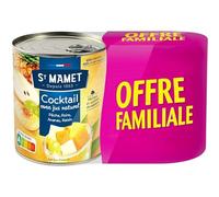ST MAMET Cocktail Salade de fruits au sirop léger 2 x 500 g