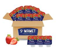 ST MAMET ! DDM 12/26 ! | 30 Barquettes de Confiture de Fraise | Doses individuelles de 25 grammes pour varier les plaisirs au petit déjeuner et au goûter | Pratique en Famille et en Voyage