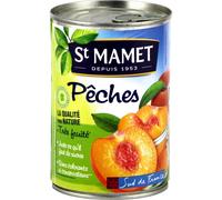 St Mamet Demi-pêches au sirop léger 230 g poids égoutté