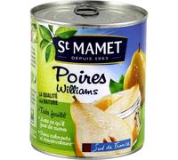 ST MAMET Demi-poires au Williams au sirop léger 455 g (égoutté)