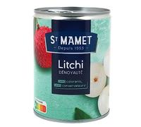 St Mamet - Fruits au sirop Exotiques sans sucre ajouté, Fruit de Litchi dénoyauté 560g - Lot De 3