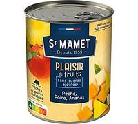 St Mamet Fruits au sirop pèche & poir