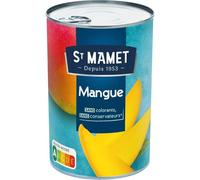 ST MAMET - Mangues en Tranches au Sirop - Sans Conservateur - la boite de 235 g net égoutté - 425g - Le Lot De 5