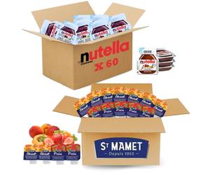 ST MAMET/NUT - 120 Barquettes de Préparation de Fruits et Pâte à tartiner