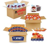 St MAMET/NUT/LUNE DE MIEL | Assortiment de 180 Barquettes de Pâte à Tartiner, Confitures Fraise & Abricot et Miel | Portions Individuelles, Idéal pour la restauration et les Airbnb