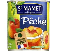 St Mamet Pêches au sirop - La boîte de 475 g net égoutté