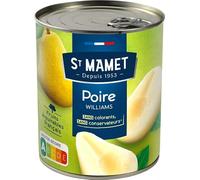 ST MAMET - Poires Au Sirop - 455g - Fruit Gourmand et Naturel - Idéal pour vos desserts et goûters gourmets - Découvrez notre gamme de fruits au sirop. - Lot De 4 - Vendu Par Lot