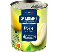 St Mamet Poires Williams au sirop - La boîte de 465g net égoutté