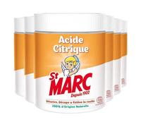 St Marc Acide Citrique Nettoyant Multi-Usage 100% d'Origine Naturelle 500 g - Lot de 6