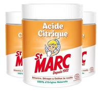St Marc Acide Citrique Nettoyant Multi-Usage 100% d'Origine Naturelle 500g, Lot de 3