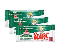 ST MARC Lingettes Nettoyantes et Désinfectantes Antibactériennes, Compostables- 30 Lingettes Extra-Larges