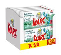 ST MARC Lot de 10 Lingettes nettoyante Désinfectante, 42 lingettes, Parfum Eucalyptus, Convient aux appareils électroniques