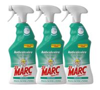 ST MARC Lot de 3 Pistolets Spray Désinfectant et Nettoyant Anticalcaire au Vinaigre Blanc 750 ml