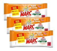 St Marc lot de 3 sachets de 80 Lingettes compostables Soleil de Corse