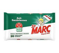 ST MARC - Serpillières Jetables Imprégnées Anti-Bactériennes Pack Éco - Lot De 4 - Vendu Par Lot De 4 - 80 Serpillières De Nettoyage Humides - Scent Frais - Pour Sol, Comptoir, Mur
