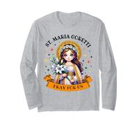 St Maria Goretti Lily Saints Catholique pour Enfants Filles Manche Longue