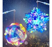 St Martin Kit de bricolage Lanterne pour enfants, bâton de lanterne LED, lanterne portable pour enfants, lanternes multicolores, kit de bricolage, pour déménagement de Martin, Halloween, Noël,