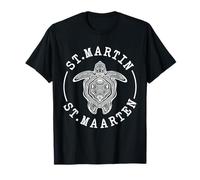 St Martin St Maarten Turtle Caribbean Beach Vacances T-Shirt
