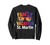 St Martin Vacances en Famille Tropical Island Beach Sunset Sweatshirt