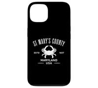 St Mary's County Maryland USA Crabe Design Coque pour iPhone 13