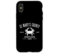 St Mary's County Maryland USA Crabe Design Coque pour iPhone X/XS
