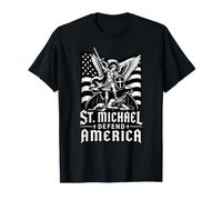St Michael Defend America Archange catholique 4 Juillet T-Shirt