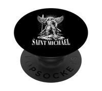St Michael vaincre Le Diable archange catholique Guerrier PopSockets PopGrip Adhésif
