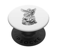 St Michael vaincre Le Diable Vintage archange Guerrier PopSockets PopGrip Adhésif