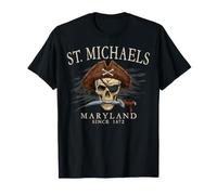 St. Michaels Maryland Crâne de Pirate Depuis 1672 Ivoire T-Shirt