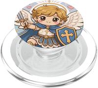 St Michel Archange Catholic Priez for Kids Defend Us PopSockets PopGrip pour MagSafe