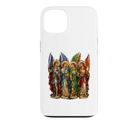 St Michel avec Gabriel Raphael Uriel 4 Archanges Icône Art Coque pour iPhone 13