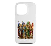 St Michel avec Gabriel Raphael Uriel 4 Archanges Icône Art Coque pour iPhone 13 Pro