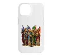 St Michel avec Gabriel Raphael Uriel 4 Archanges Icône Art Coque pour iPhone 14
