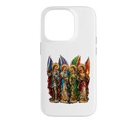 St Michel avec Gabriel Raphael Uriel 4 Archanges Icône Art Coque pour iPhone 14 Pro