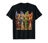 St Michel avec Gabriel Raphael Uriel 4 Archanges Icône Art T-Shirt