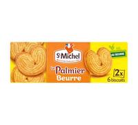 ST MICHEL - Biscuits Palmier Au Beurre, Paquet 2x6 Biscuits 87g - Lot De 4