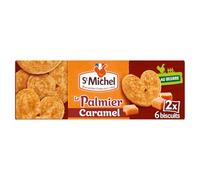 ST MICHEL Biscuits Palmier Caramel au Beurre 100g - Biscuiterie Familiale depuis 1905, 6 Biscuits Feuilletés Croustillants avec Éclats de Caramel Croquant - Lot de 4