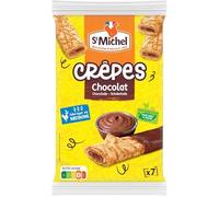 St Michel - Crêpes - Paquet de 7 Crêpes au Chocolat - Farine de Blé Français - Sans Huile de Palme - 202 G