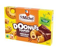 ST MICHEL - Doonuts Fondants Fourrés au Chocolat, Plaisir Gourmand Moelleux (Boîte 6x180g) - lot de 4 - Vendu par Lot