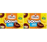St Michel Doonuts, Nappés Chocolat, 6 Donuts, 180g (Lot de 2)