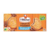 ST MICHEL Galettes Fourrées Chocolat au Lait 240g - Biscuiterie Familiale depuis 1905, Sans Huile de Palme, Pour le Goûter - Lot de 4