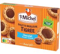 St Michel - Galettes Moelleuses Tigrées - Coeur au Chocolat - Sans Huile de Palme 180g