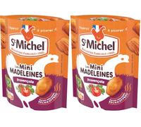 St Michel - Les Mini Madeleines à la Provençale - Gâteaux Apéro Moelleux - Farine de Blé Français - Au Sel de Guérande - 100 G (Lot de 2)
