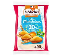 ST MICHEL - Madeleines Moelleuses Allégées En Sucre, Goût Naturel Et Léger, Sachet 400g - Lot De 4