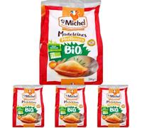 St Michel - Madeleines Moelleuses Bio - Farine de Blé Français - Sans Huile de Palme - 10 Sachets Individuels - 250 G (Lot de 4)