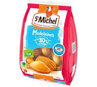 St Michel - Petites Madeleines - 30% de Sucre en Moins - Pur Beurre - Moelleuses - Sans Huile de Palme - Recette Authentique - 500 G