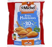 St Michel - Petites Madeleines - 30% de Sucre en Moins - Pur Beurre - Moelleuses - Sans Huile de Palme - Recette Authentique - 400 G