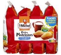 St Michel - Petites Madeleines - Lot de 4 Paquets - La Vraie Recette - Pur Beurre - Moelleuses - Sans Huile de Palme - Recette Authentique - 4 x 85 G